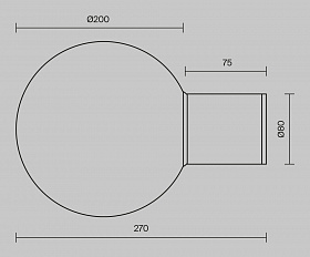 Настенный светильник (бра) Bold Maytoni O598WL-01B1 цвет Черный