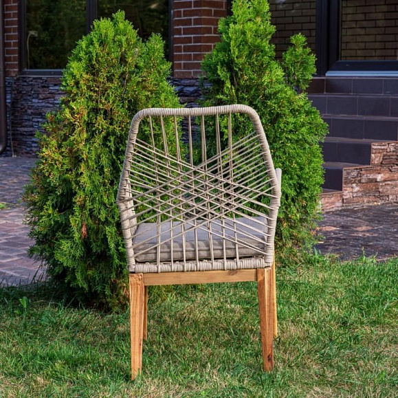 Обеденное кресло Chloe Royal Family из дерева, цвет бежевый фото 3