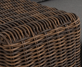 Капри модуль диванный правый с подушками, цвет коричневый