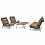 Комплект лаунж мебели Malmo Brafritid с 3-х местным диваном, коричневый/коричневый, алюминий
