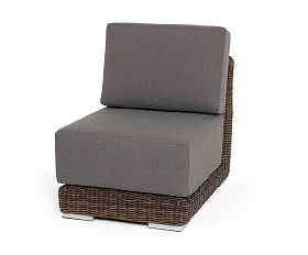 Капри модуль диванный прямой с подушками, цвет коричневый