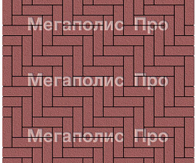 Тротуарная плитка Выбор Паркет Б.4.П.6 Красный Гранит