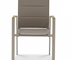 Комплект обеденной мебели Lyon-Andy 280B-8N2R Brafritid бежевый/натуральный, алюминий/тик