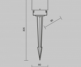 Ландшафтный светильник Ares Maytoni O309FL-L8B3K цвет Черный