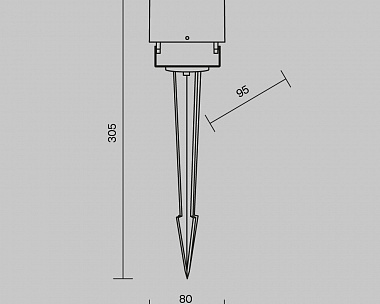Ландшафтный светильник Ares Maytoni O309FL-L8B3K цвет Черный
