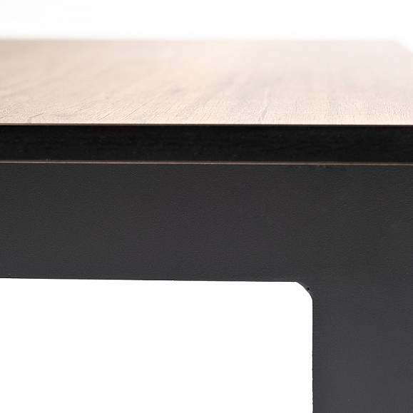 Канны журнальный столик из HPL 90х60, H40, каркас темно-серый (RAL 7024), цвет столешницы дуб фото 4