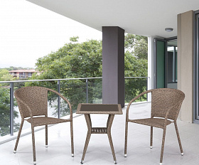 Комплект плетеной мебели T25B/Y137C-W56 Light brown 2Pcs