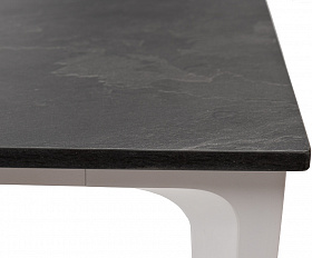 Малага обеденный стол из HPL 90х90см, цвет серый гранит, каркас белый