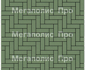 Тротуарная плитка Выбор Паркет Б.4.П.6 Стандарт Зеленый