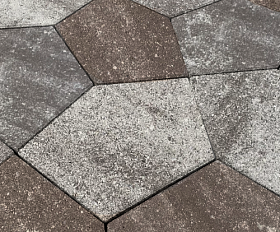 Тротуарная плитка Нобетек Квинта 3П8Ф Колормикс №25 Шоколад