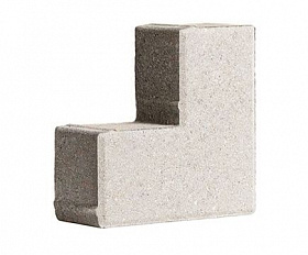 Тротуарная плитка 342 механический завод Уголок 200x200x80мм Белый