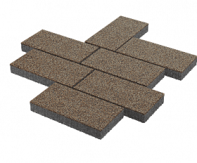 Тротуарная плитка Stellard Патио 80 мм Красный гранит