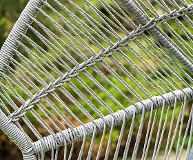 Подвесное кресло Апулия 4SIS из искусственного ротанга, цвет серый