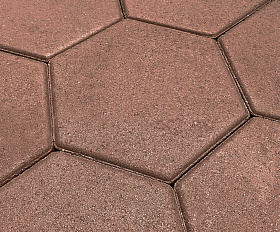 Тротуарная плитка Koldiz Шестигранник 60 мм Моно Бордовый