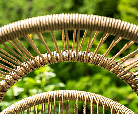 Барселона кресло-кокон из искусственного ротанга, цвет соломенный