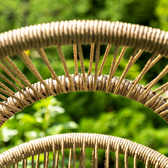 Барселона кресло-кокон из искусственного ротанга, цвет соломенный фото 5