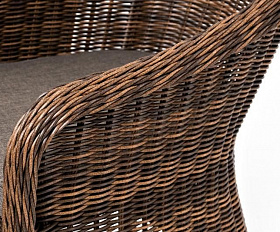 Лаунж-зона Равенна 4SIS из искусственного ротанга, цвет коричневый