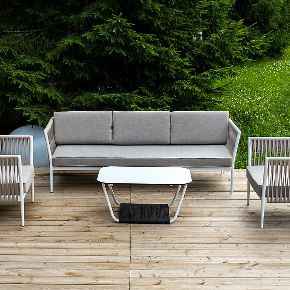 Касабланка лаунж-зона плетеная из роупа 5-местная, цвет бежевый фото 1