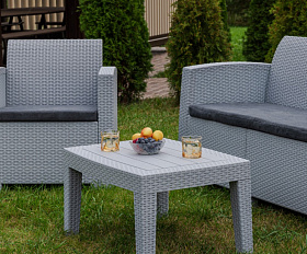 Обеденный комплект Lana M Royal Family из пластика, цвет светло-серый