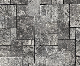 Тротуарная плитка Нобетек Новый город квартет 4НГК6Ф Колормикс №5 Антрацит