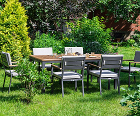 Обеденный комплект Oscar Royal Family со столешницей из поливуда, цвет светло-серый