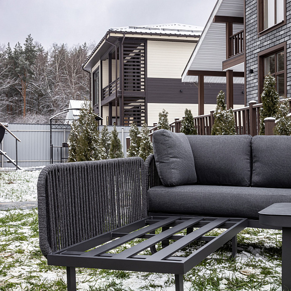 Лаунж-зона Adrian Royal Family с угловым диваном из алюминия фото 10