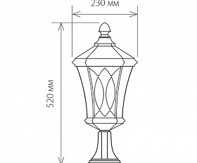 Уличный светильник Elektrostandard Virgo S IP44 GLXT-1450S черное золото