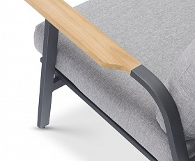 Комплект лаунж мебели Malmo Brafritid с 3-х местным диваном,антрацит/серый, алюминий