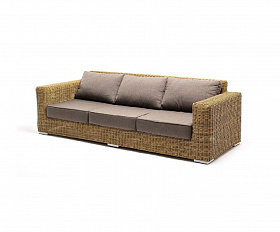 Диван трехместный Боно 4SIS из искусственного ротанга, цвет соломенный