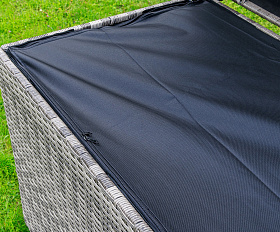 Сундук для хранения Karl 120 Royal Family из искусственного ротанга c колесиками, цвет серый