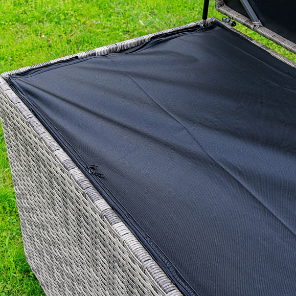 Сундук для хранения Karl 120 Royal Family из искусственного ротанга c колесиками, цвет серый фото 4