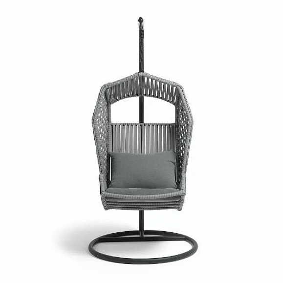 Подвесное кресло Капри 4SIS из искусственного ротанга, цвет серый фото 2