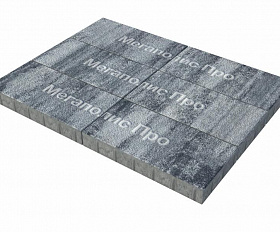 Тротуарная плитка Выбор Прямоугольник Б.5.П.8 600х300х80 мм Листопад Гранит Антрацит