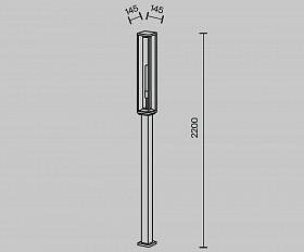 Ландшафтный светильник Cell Maytoni O452FL-01GF3 цвет Графит