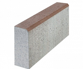 Бордюр тротуарный 342 механический завод 500х200х80 мм, коричневый, верхний прокрас