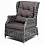 Плетеное кресло раскладное Форио 4SIS из искусственного ротанга, цвет графит