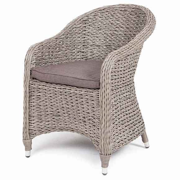 Равенна плетеное кресло из искусственного ротанга (гиацинт), цвет серый фото 1