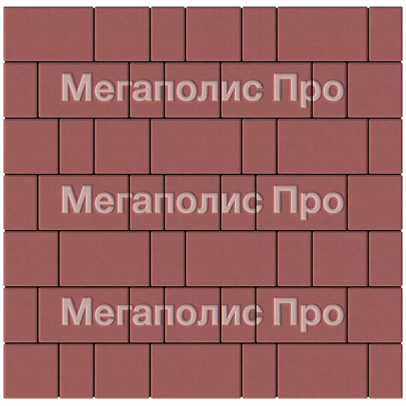 Тротуарная плитка Выбор Старый город А.1.Фсм.4 40 мм. Красный фото 3