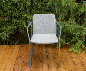 Марокко стул из текстилена nanotex, алюминиевый каркас, цвет серый