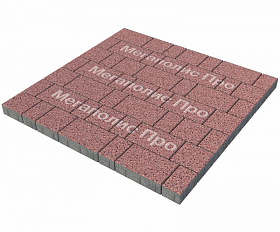 Тротуарная плитка Выбор Старый город 1Ф.6 60 мм. Стоунмикс Красный с черным