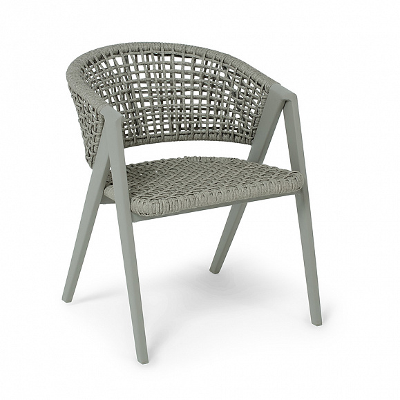 Амстердам плетеный стул из искусственного ротанга, цвет серый фото 3