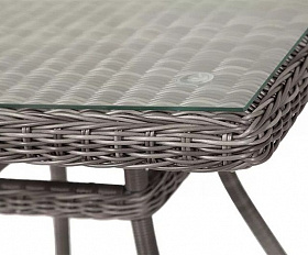 Плетеный стол Айриш 4SIS из искусственного ротанга, цвет графит