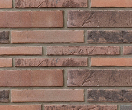 Клинкерная фасадная плитка Stroeher 300 Mix, 3103-Glatt Samt, арт. 3213, 300x35x14 мм