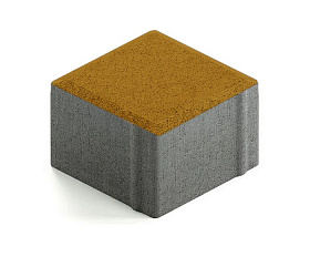 Тротуарная плитка 342 механический завод Квадрат 100х100х80 мм, оливковый