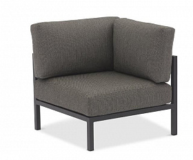Комплект лаунж мебели Stockholm Brafritid, с креслом и столиком антрацит/серый, алюминий