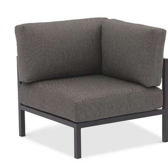 Комплект лаунж мебели Stockholm Brafritid, с креслом и столиком антрацит/серый, алюминий фото 4
