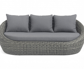 Барселона диван из искусственного ротанга трехместный, цвет графит