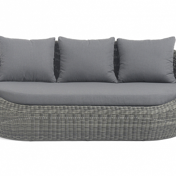 Барселона диван из искусственного ротанга трехместный, цвет графит фото 3