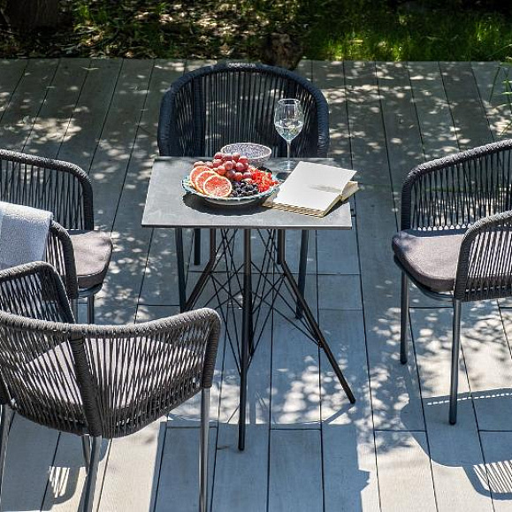 Обеденная группа Форли 4SIS на 4 персоны, квадратный стол, цвет "серый гранит" фото 2