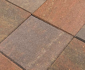 Тротуарная плитка Нобетек Квадрат 2К5ф 300x300x50 Колормикс №27 Карамель